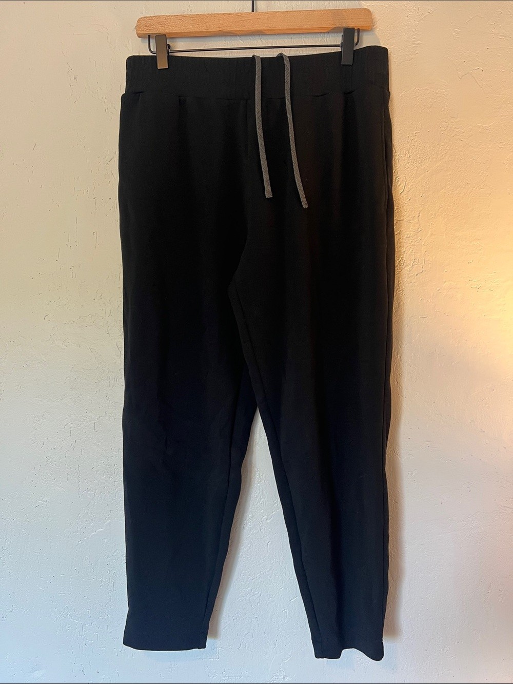 Varley double soft Black Joggers with Gray Drawstring