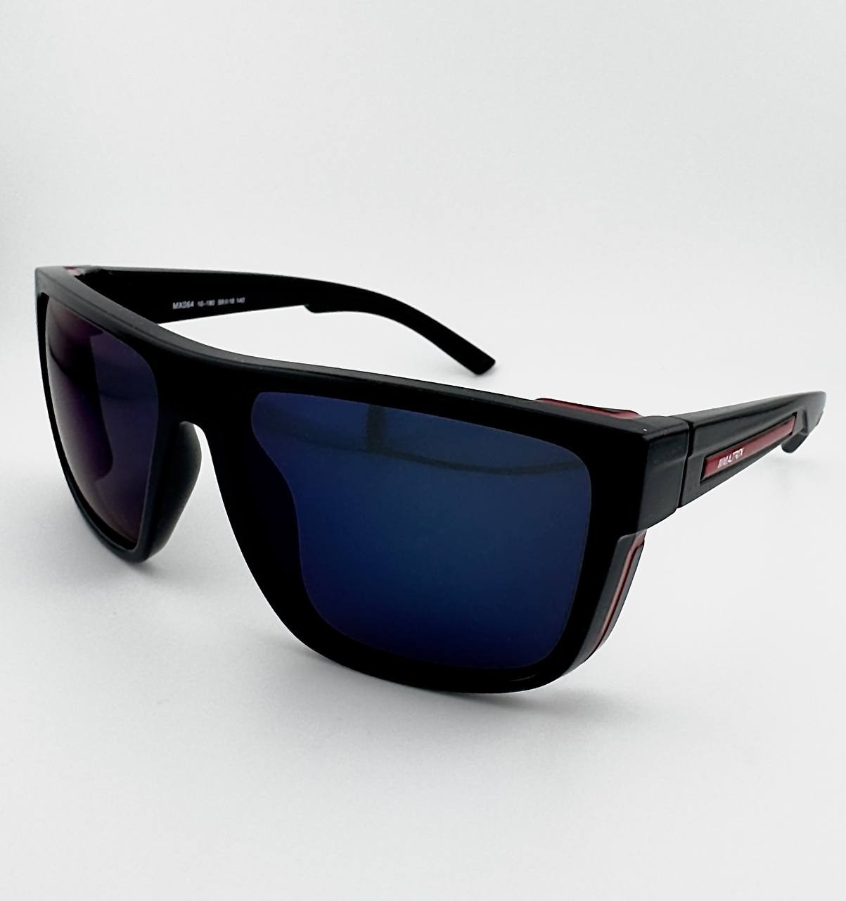 MATRIX MX064 Polarized Sunglasses Men Women Glossy Black Shield UV400 Driving
