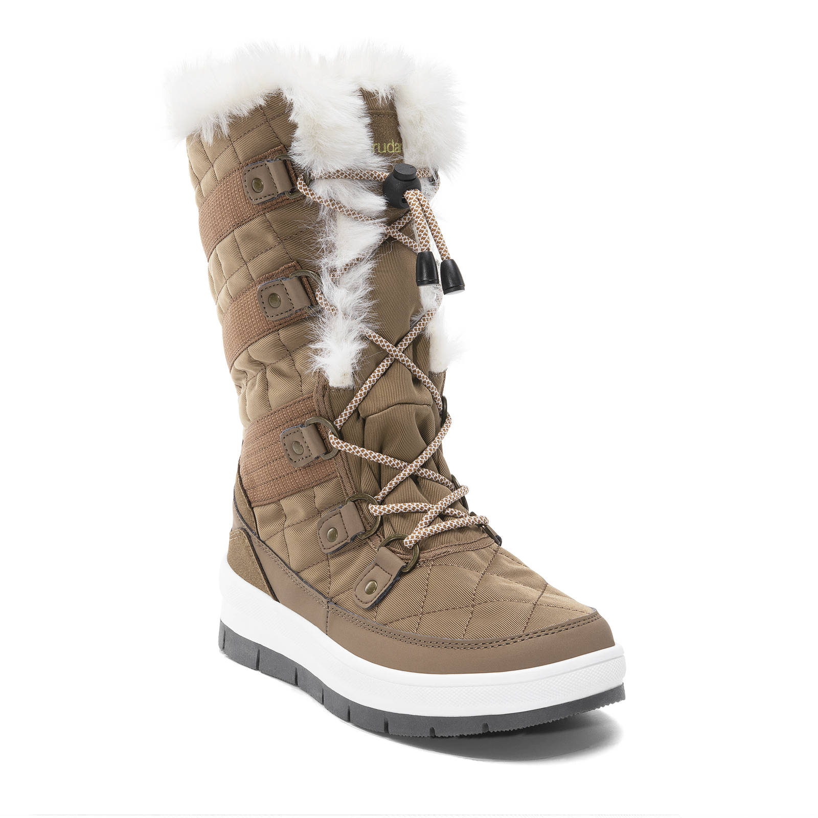Women Snow Boots Classic Fur Lined Lace up Mid Calf Outdoor Indoor Ski Boots