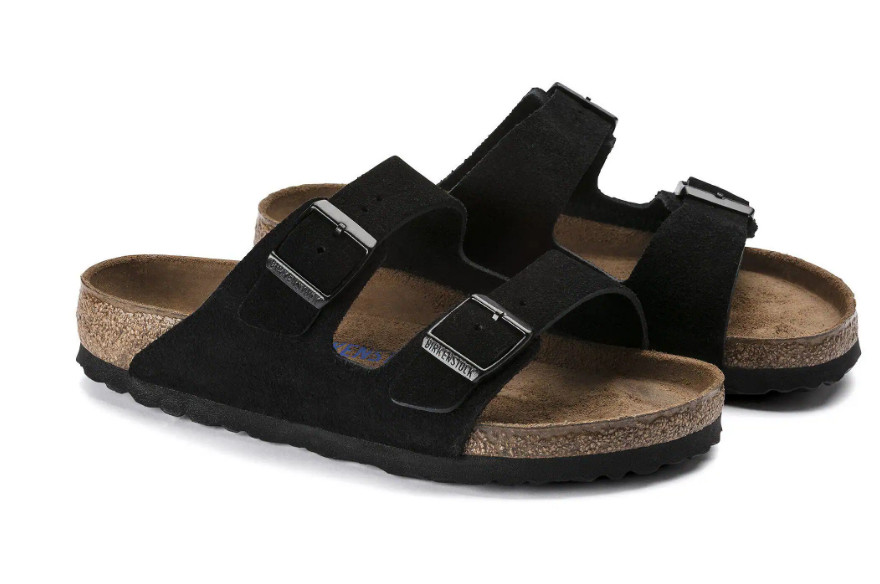 Birkenstock Arizona Soft Footbed Suede Leather Sandals Taupe/Mocha/Black/Mink
