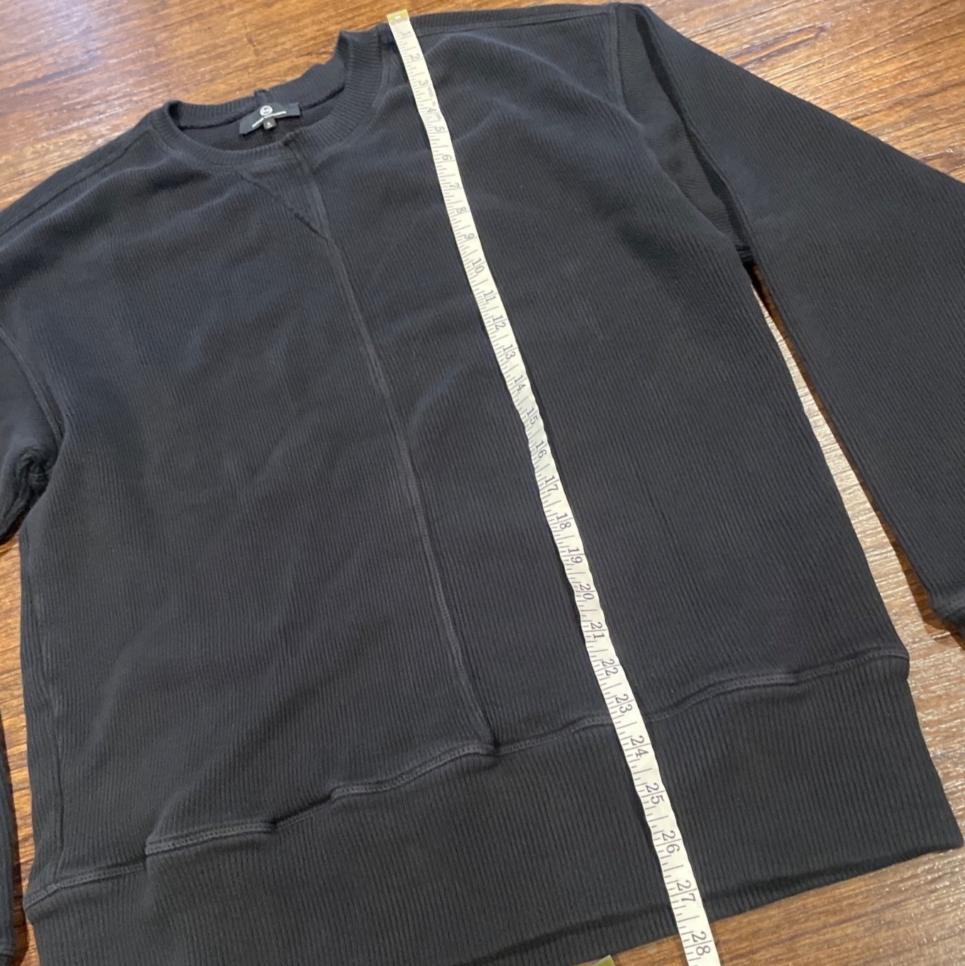 AG Adriano Goldschmied Men’s Sz M Black Sweater Crewneck Sweatshirt Cotton Blend