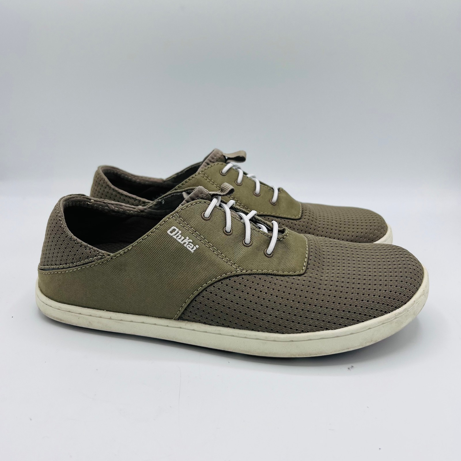 OluKai Nohea Moku Men’s No Tie Boat Shoes Size 7 $120 in Clay Tapa