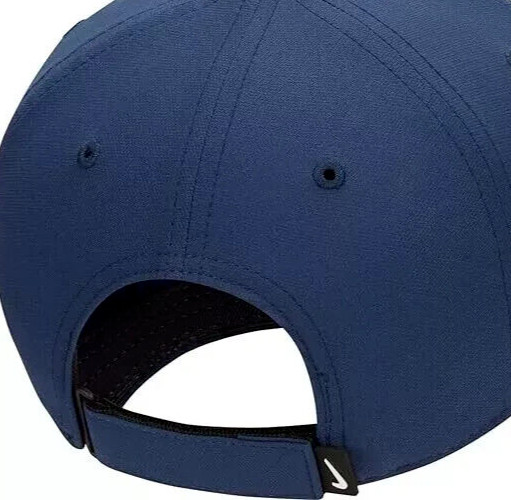 Nike Club Cap Structured Swoosh Golf Hat Size M/L Midnight Navy FB5625 410