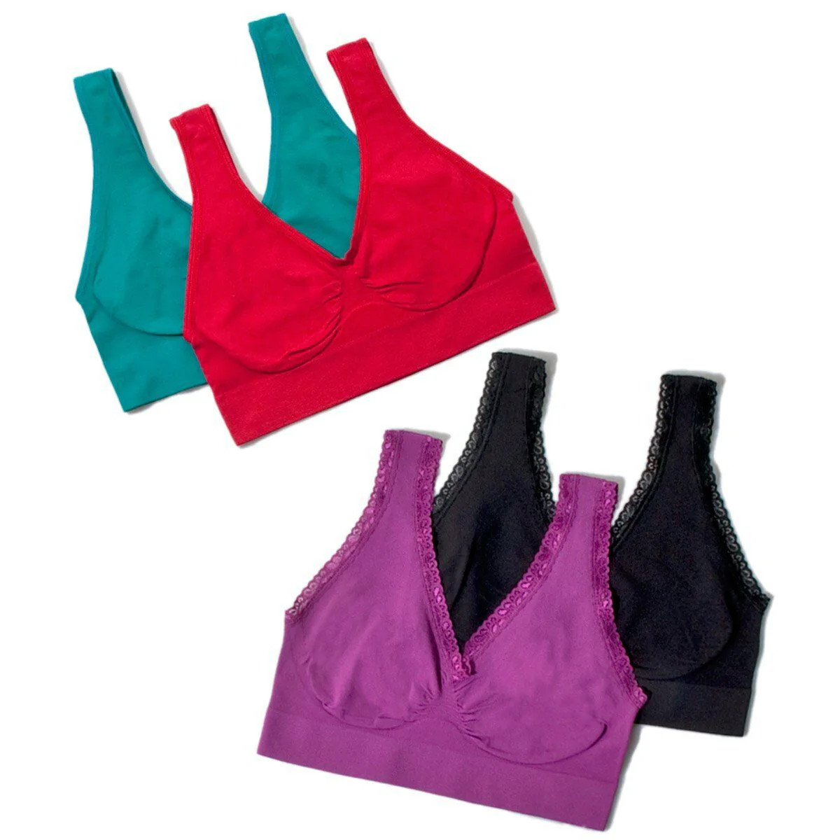 Rhonda Shear 4-pack “Ahh” Bra 128371-667686-722796-J