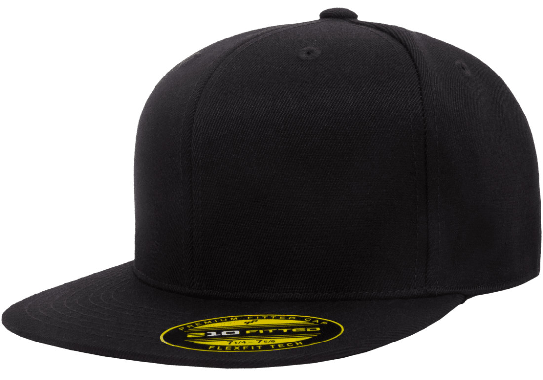 Original Flexfit Flatbill Hat Premium 6210 Fitted Baseball Cap 210 Flat Bill