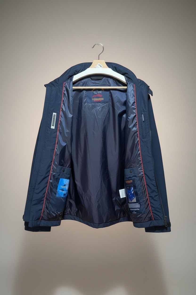 Paul & Shark Typhoon 20000 Jacket Navy Blue Men’s Size L Waterproof