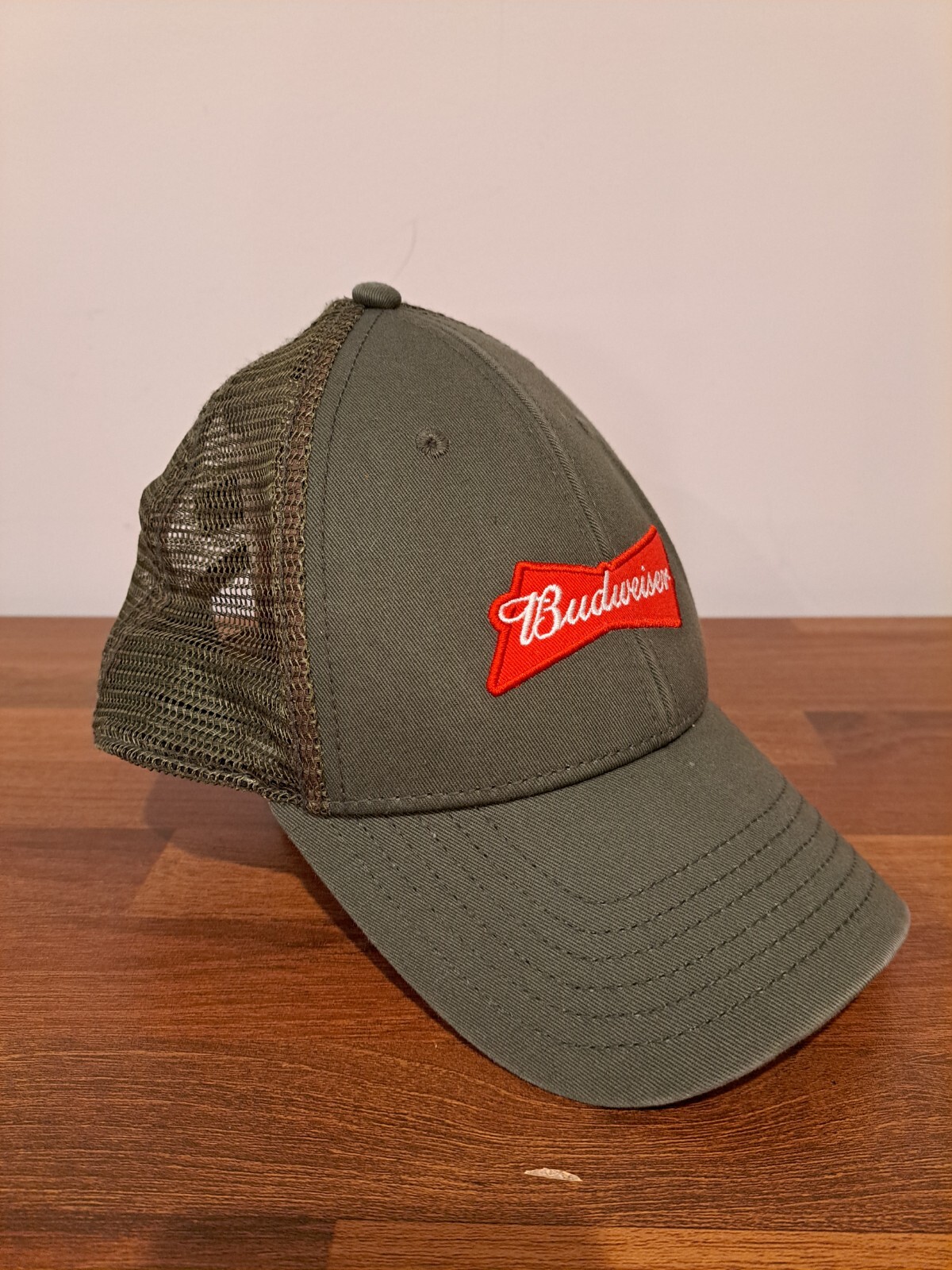Budweiser Men’s Hat Camouflage Cap Mesh Snapback Proud To Serve Military