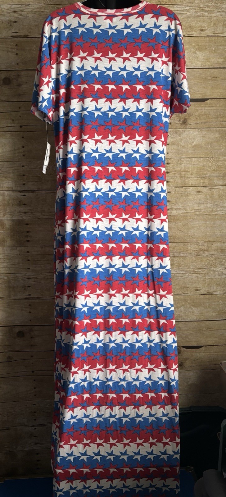 Lularoe Maria Maxi Dress- NWT – Patriotic – Size Large