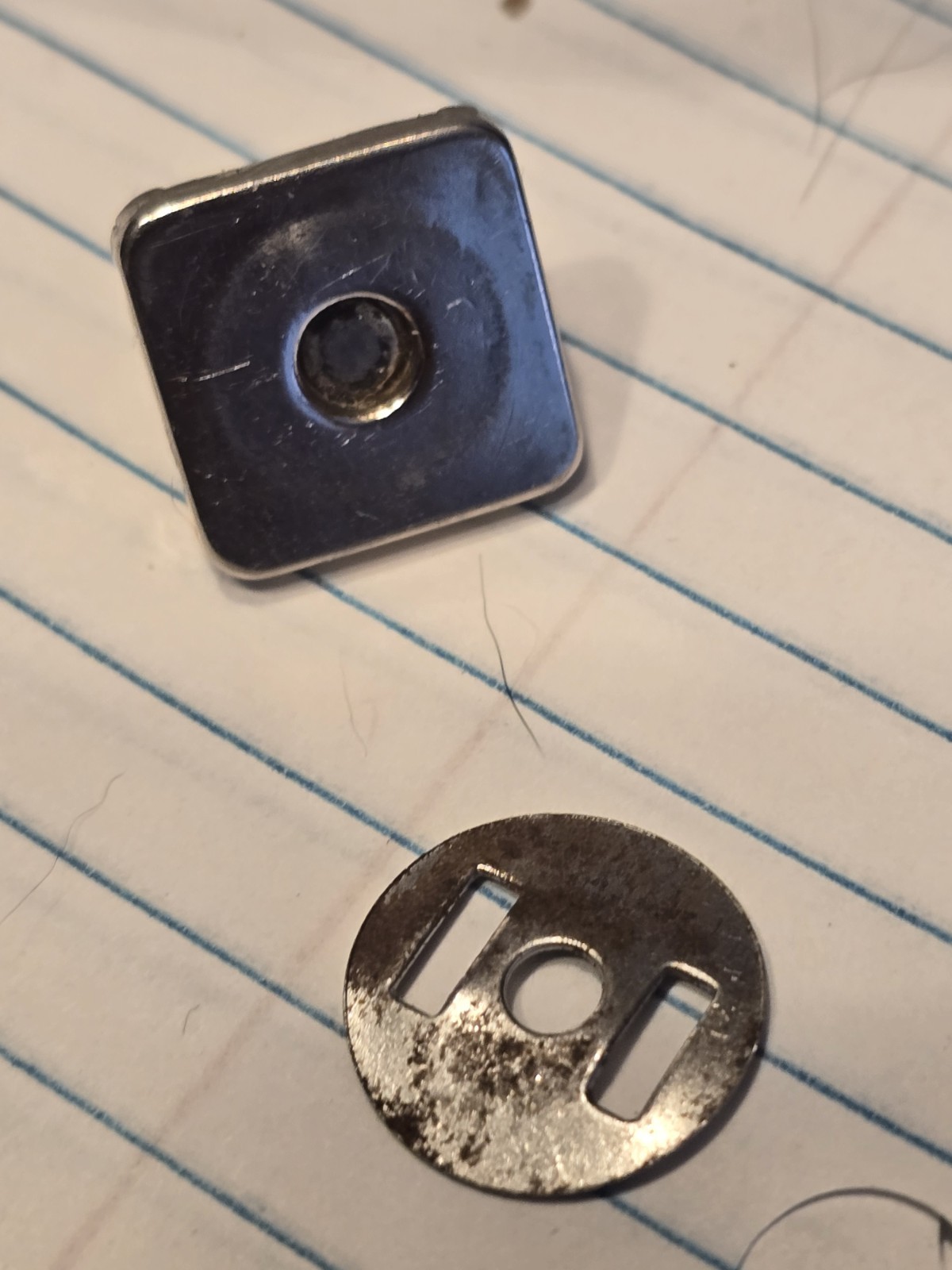 Chanel Metal Magnetic Purse Clasp Bottom Gold Hardware Replacement Parts Vintage