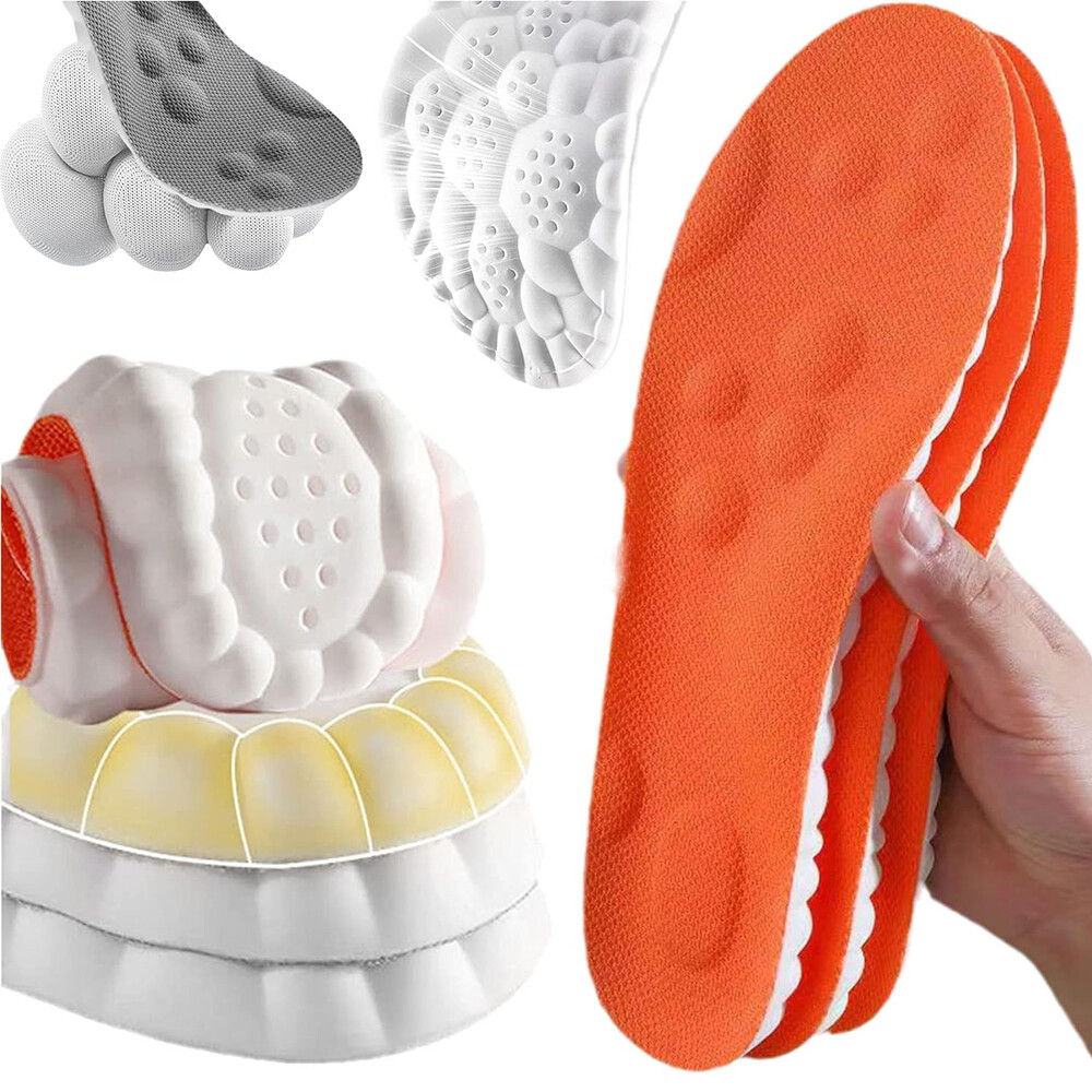 3Pairs Cushioning Insoles Memory Foam Work Sports Soft Insoles – Size Large 7-14