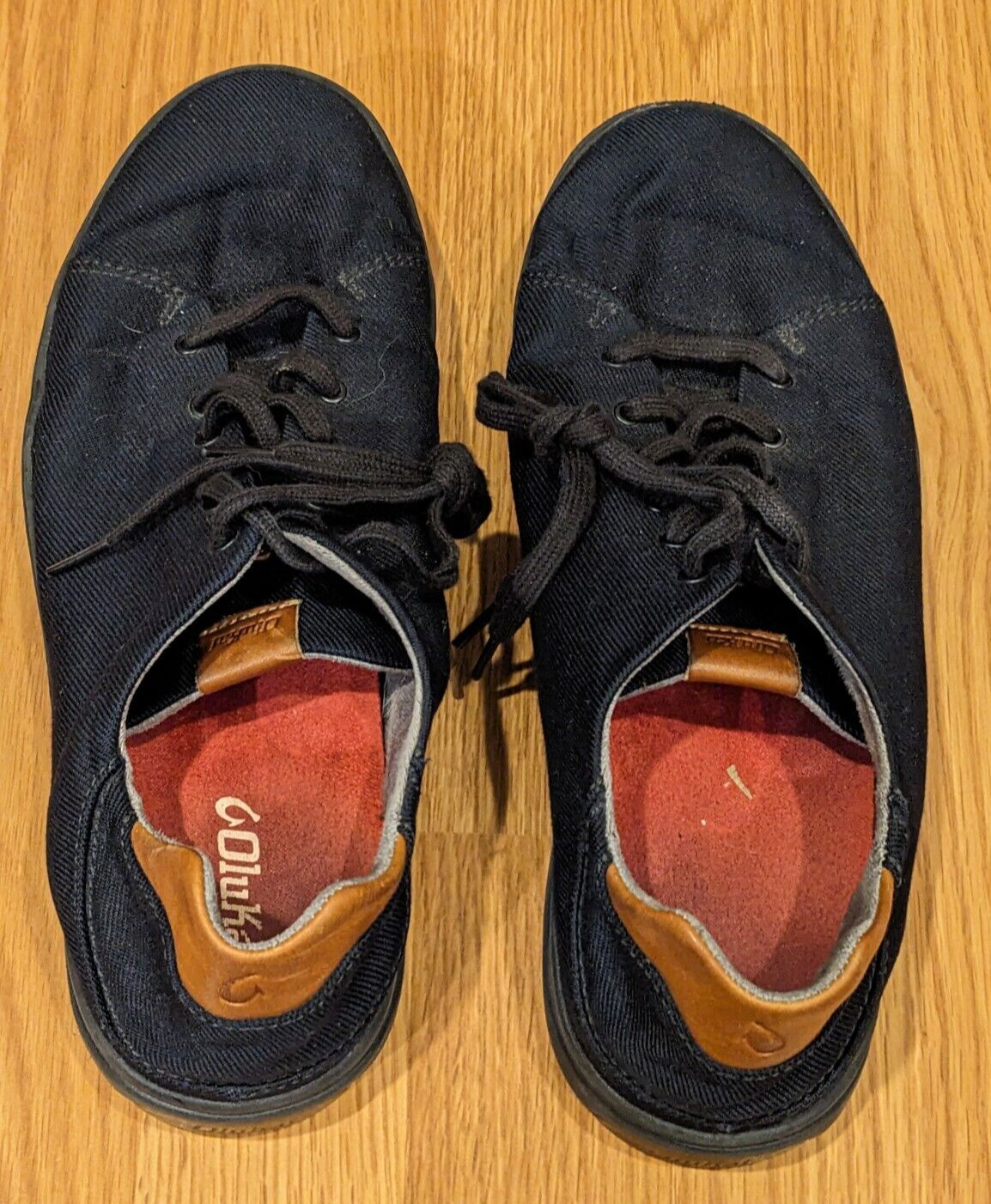 Men’s Olukai Lae’Ahi Li Lace-Up Canvas Sneakers Black 10445-4040 – 11.5