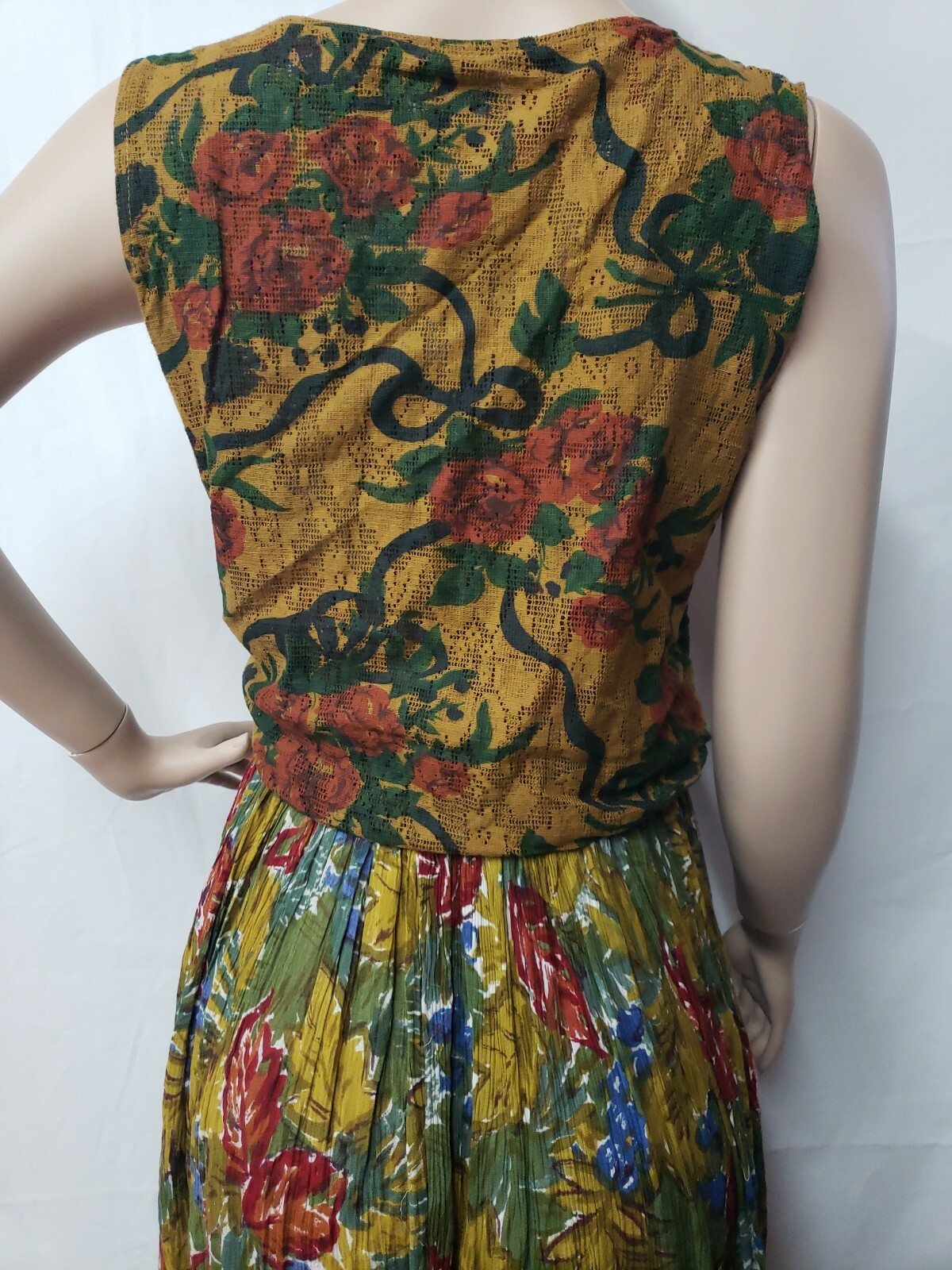 Regardel Carol XXX VINTAGE SIZE M Floral Modest Secretary Women’s Midi Dress # C