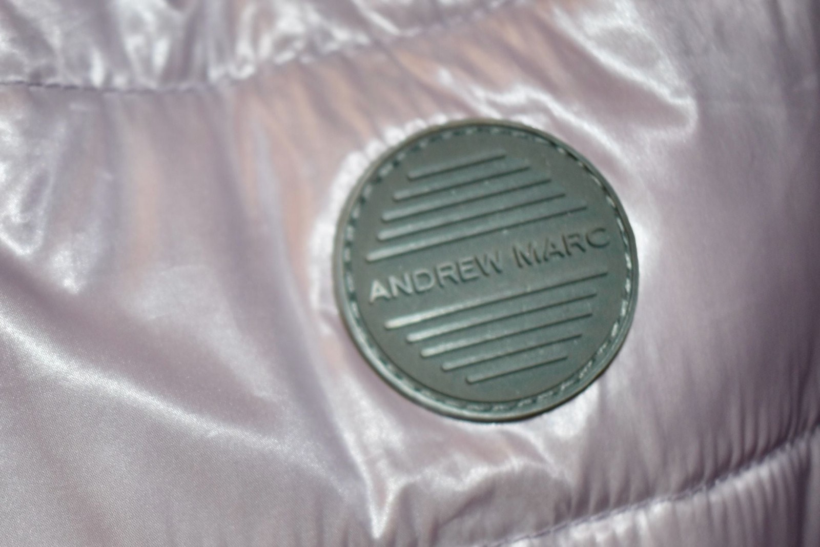 Andrew Marc Women’s Metallic Pink Quilted Faux Fur Lined Hooded Puffer Jacket