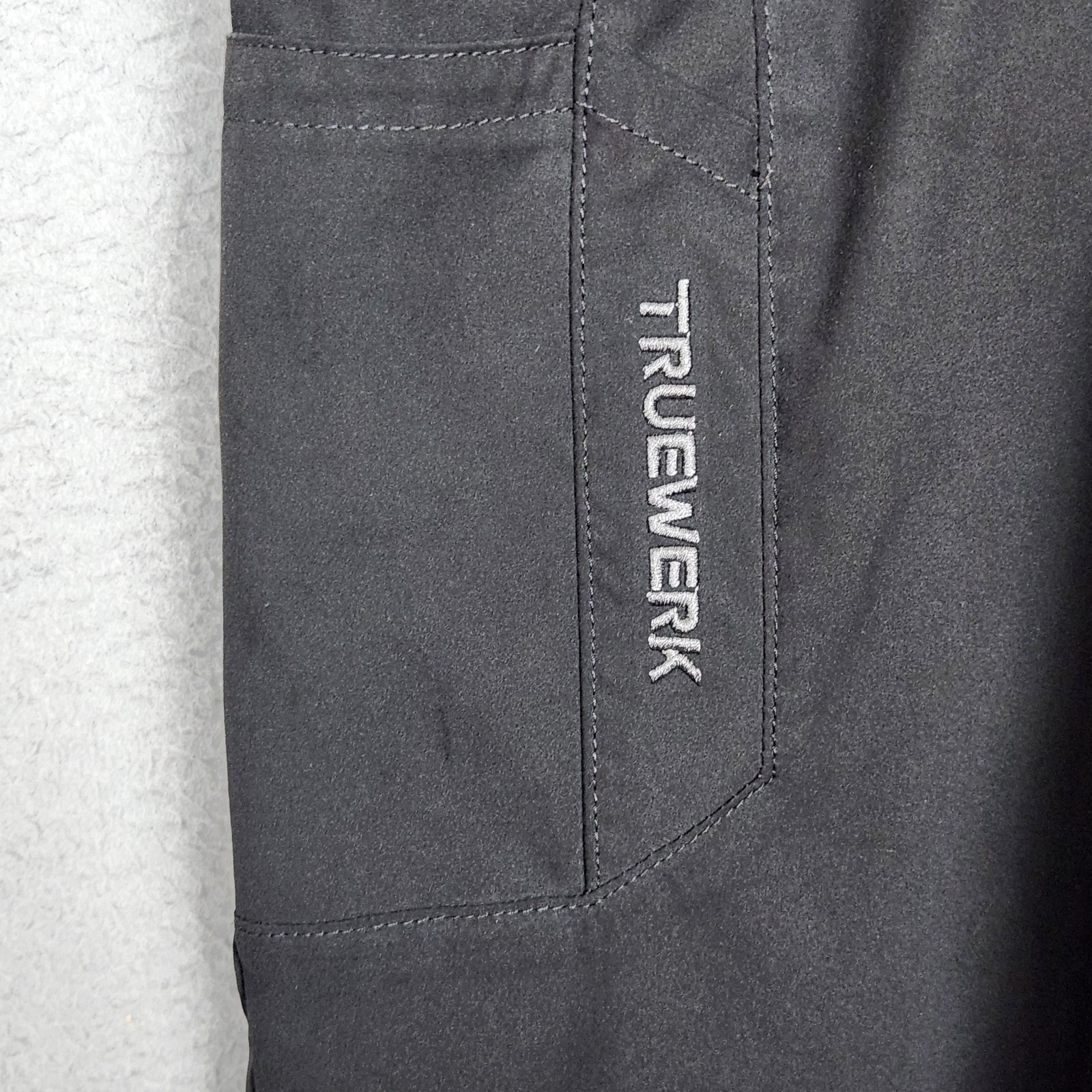 Truewerk Pants Mens 3XL Black Flat Front Straight Leg Utility Work Cargo Pocket