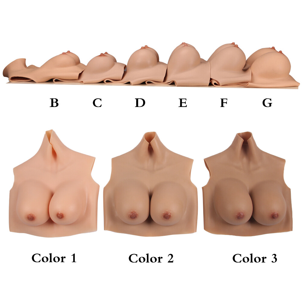 Silicone Breast Forms Boobs B-H Cup Breast plates for Crossdresser Drag Queen