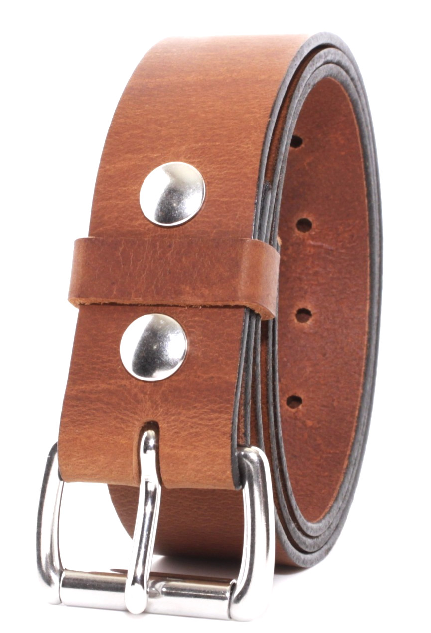 MEN’S GENUINE BUFFALO LEATHER BELT HEAVY DUTY WORK DRESS 1 1/4 _AMISH MADE_1.25″
