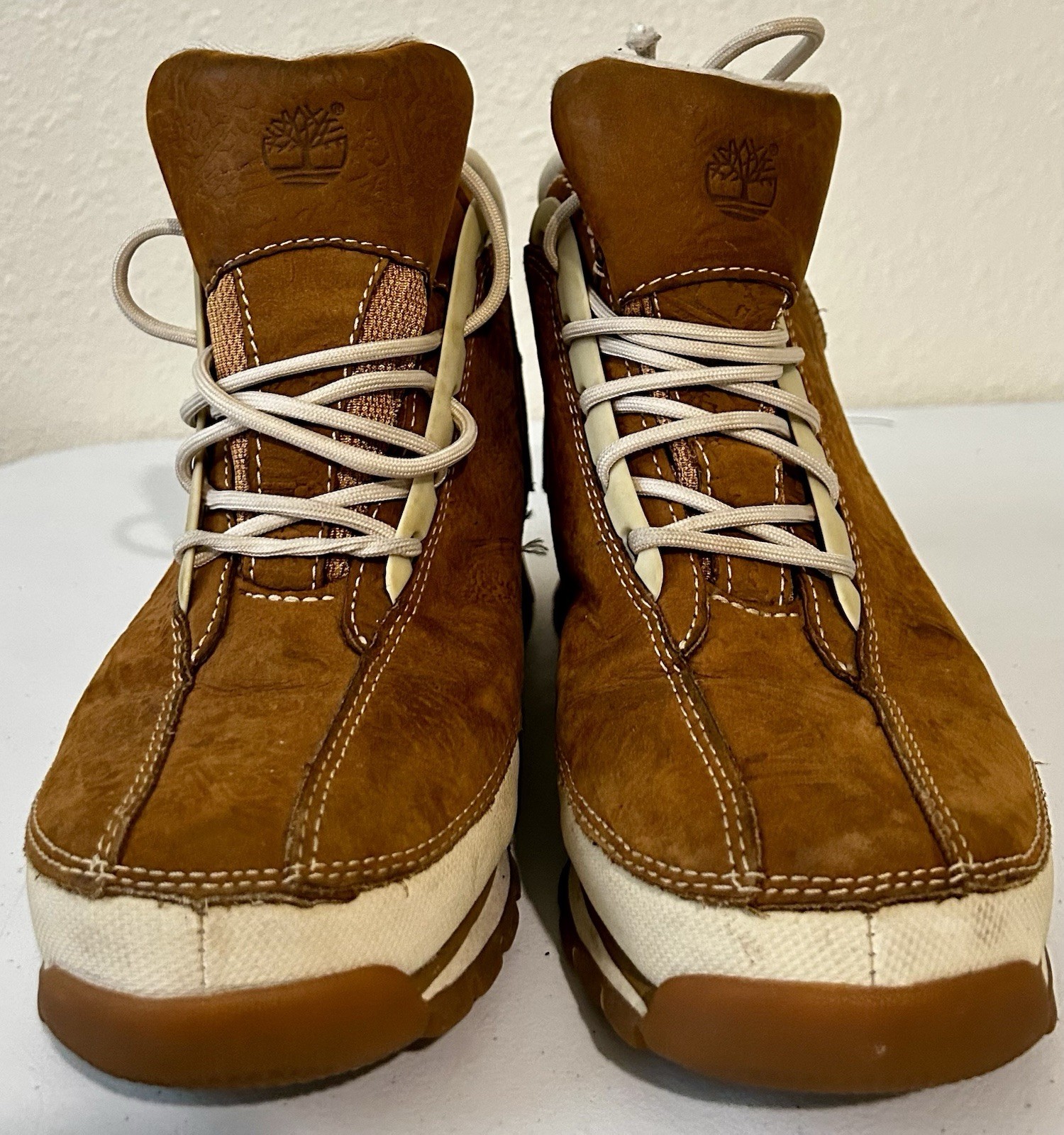 Timberland Men’s Brown Leather Hiker Ankle Boots Lace-Up Lug Sole US 9 M
