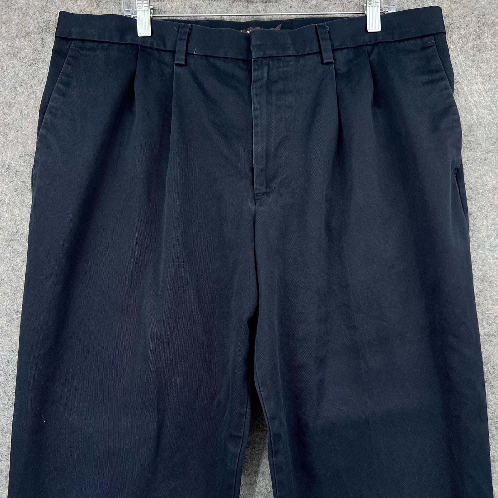 Dockers Chino Pants Mens 38×30 Blue Relaxed Fit Pleated Cotton Casual Office