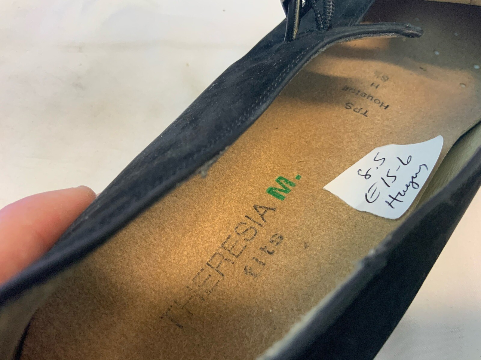 Theresia M. Sandals Shoes Sz 8.5 Women Black Leather Strap Hungaria YGI E1S-6