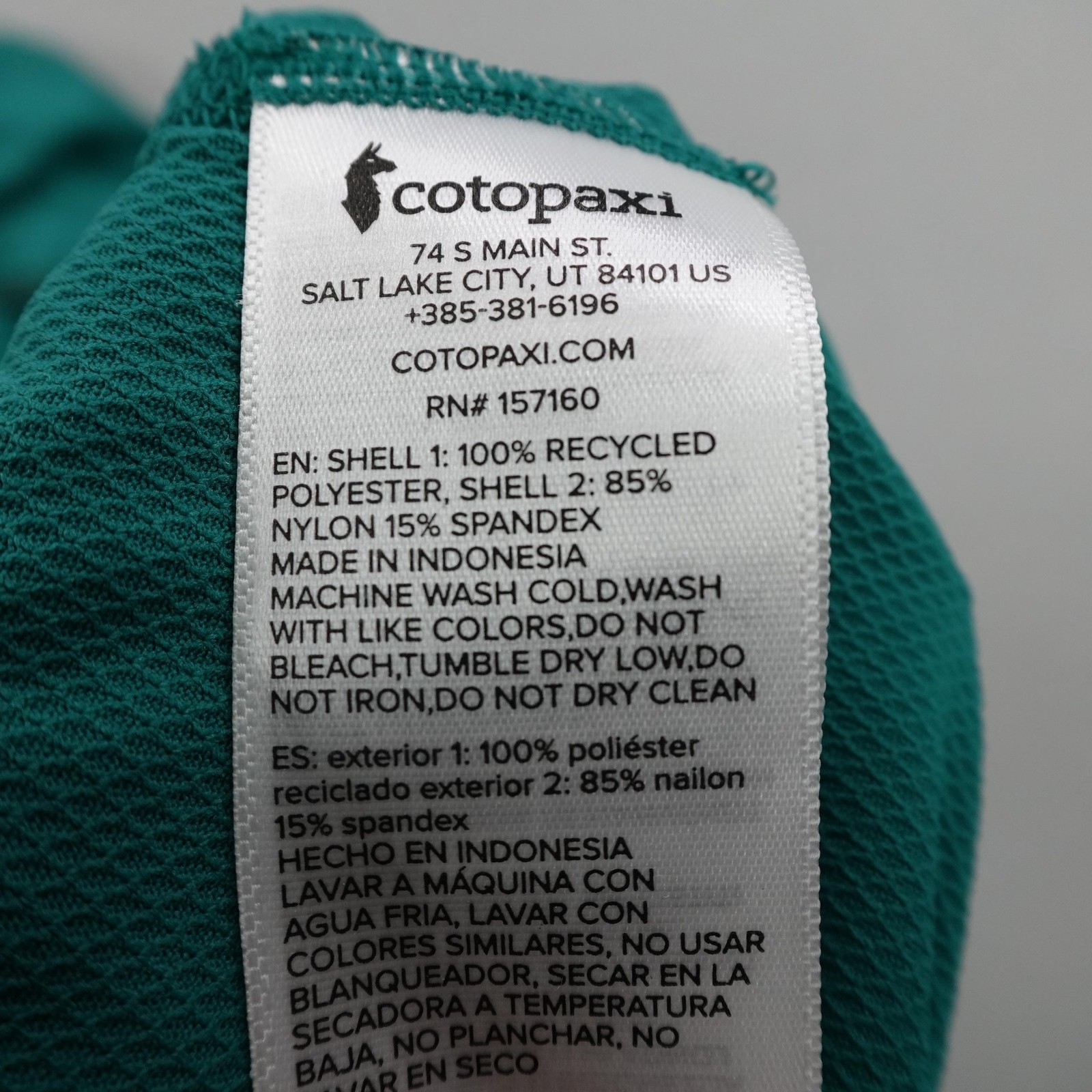 Cotopaxi Hoodie Medium Malachite Green Sombra Sun Pullover Lightweight UPF NEW