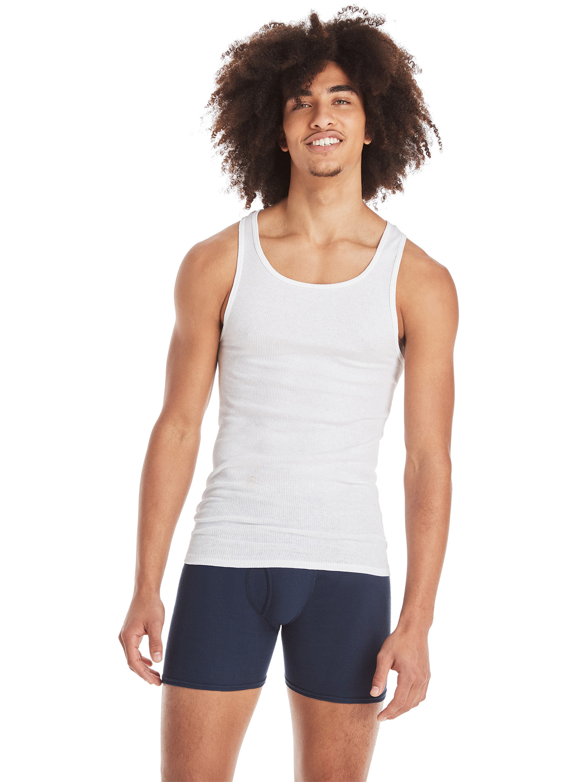 Hanes Tank Undershirt 10-Pack ComfortSoft Value Tag Itch Free Ribbed White S-3XL