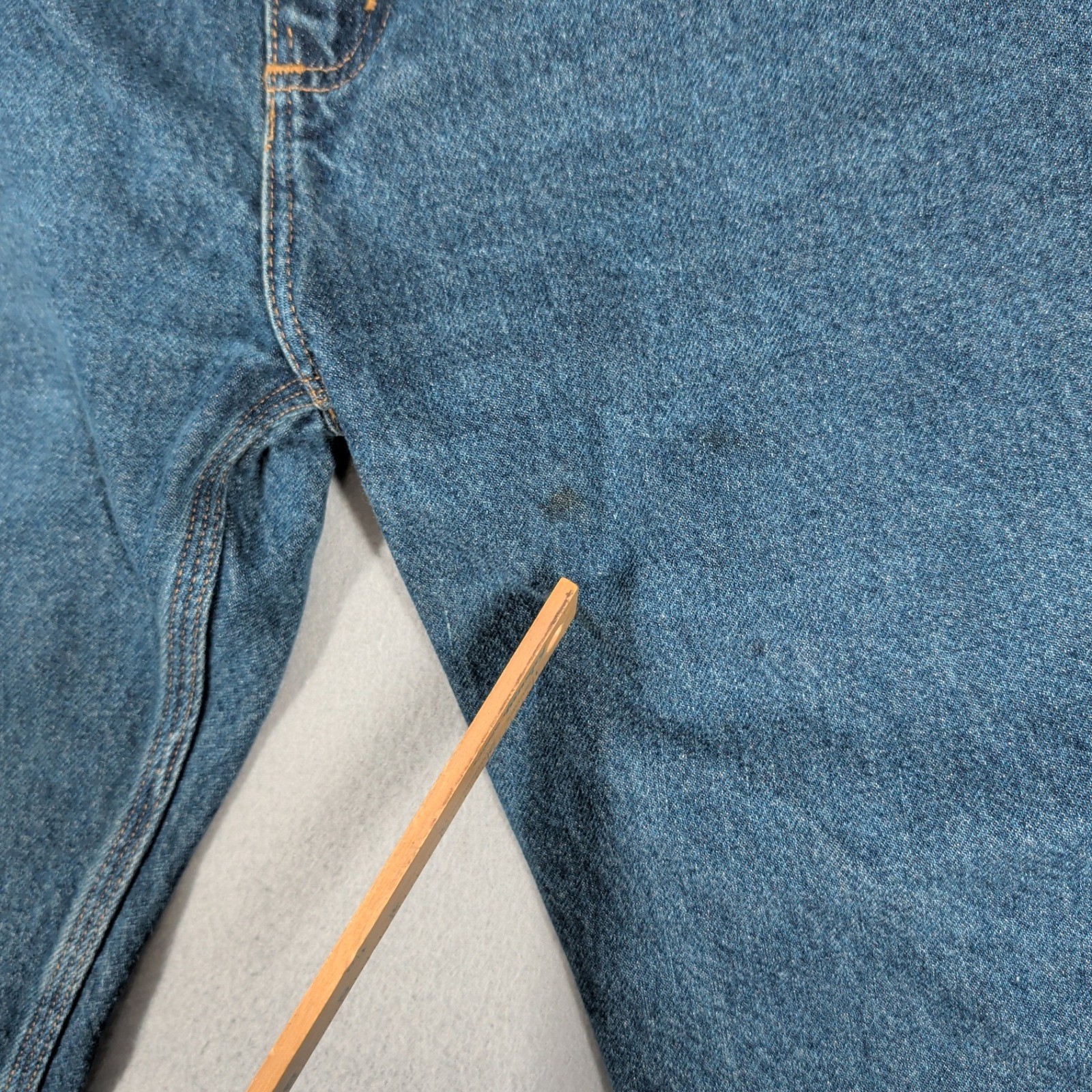 Carhartt Jeans Mens 48×28 Blue B460 DVB Relaxed Fit Workwear Denim Pants