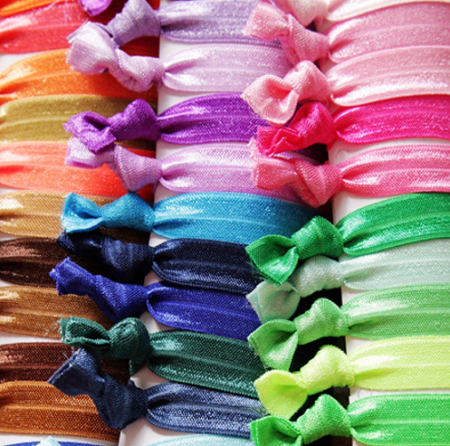 Hair Ties Elastic 100 Fabric Ponytail Holder Lot Scrunchies Accessories Girls