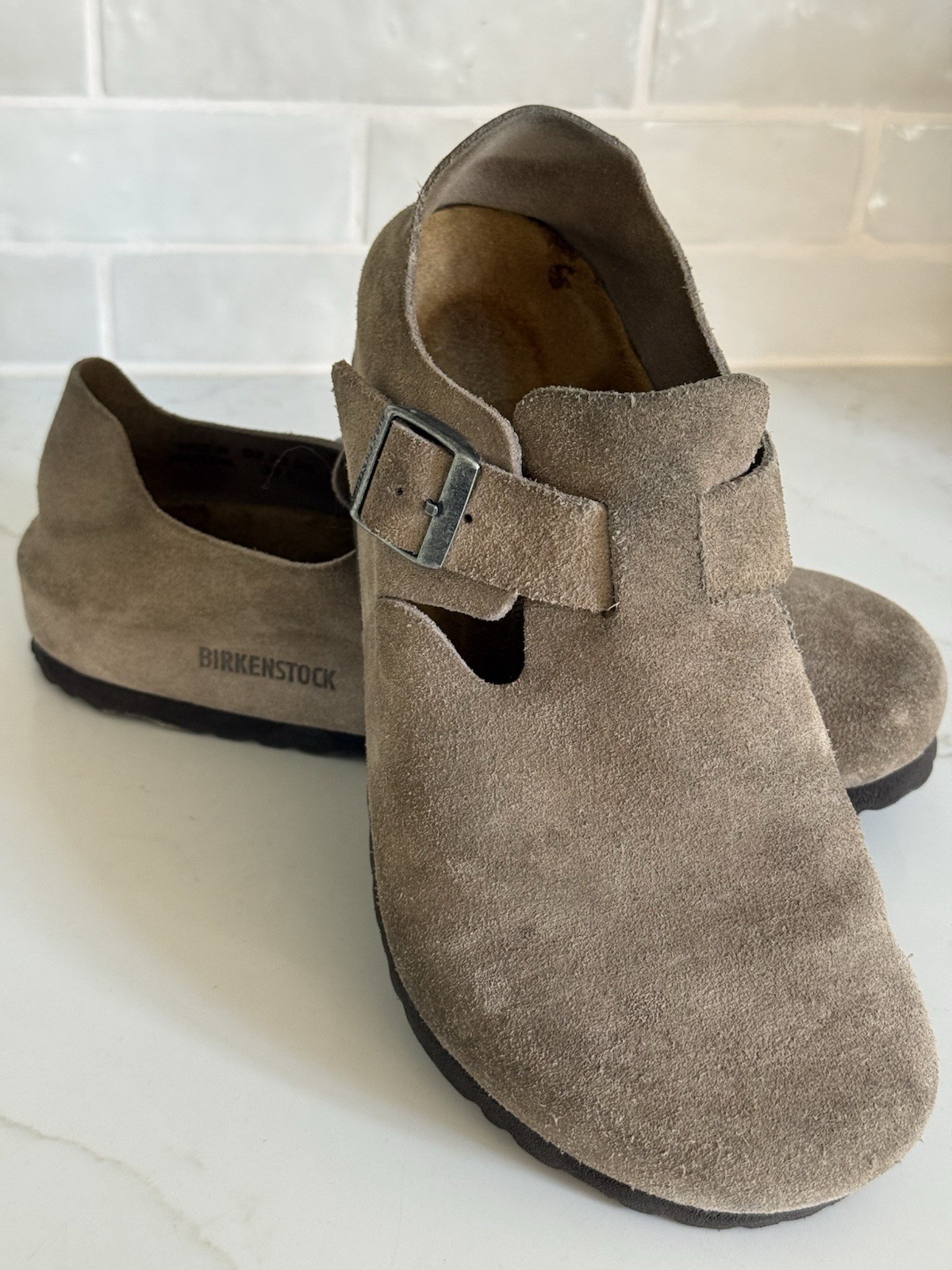 Birkenstock London Bs Color Taupe Suede Clog EU 39/US W8 M6