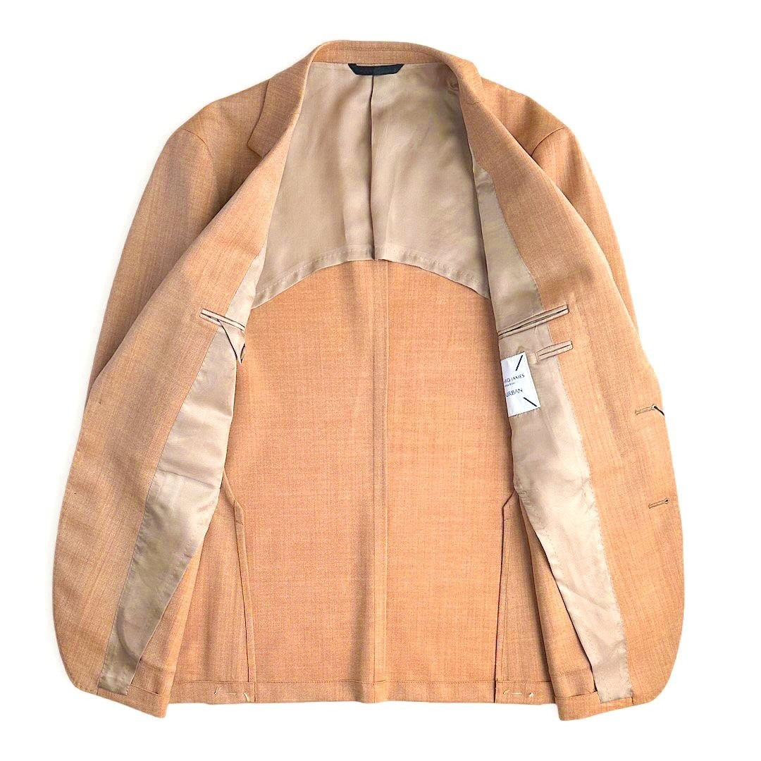 Richard James x D’URBAN Men’s Wool Blazer Salmon Orange 100% Wool Made in Japan
