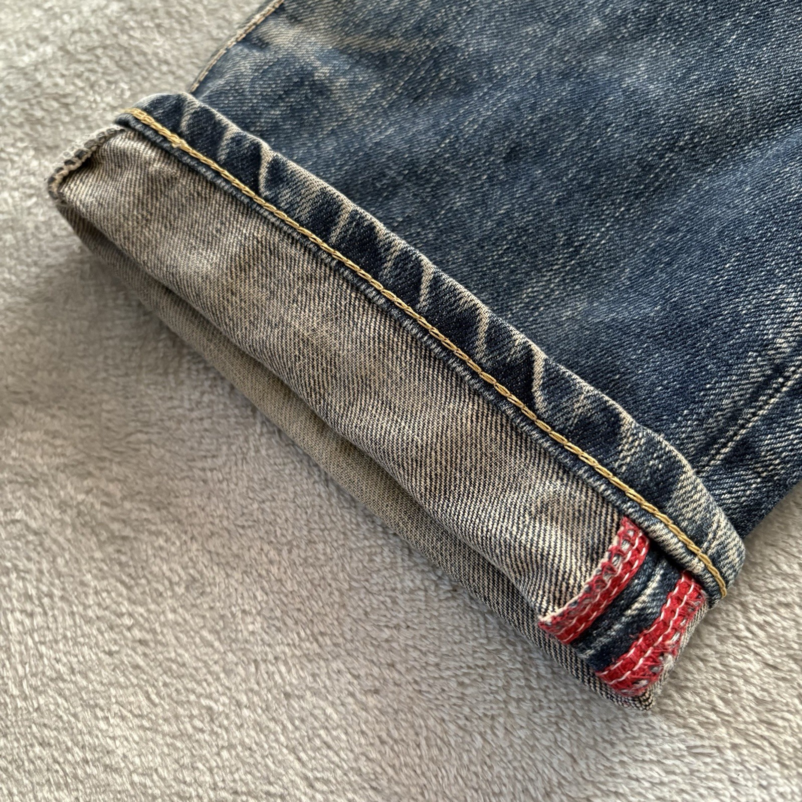 EDWIN 413XV Distressed Denim Jeans Men’s Size 29 Made in Japan Vintage Fade