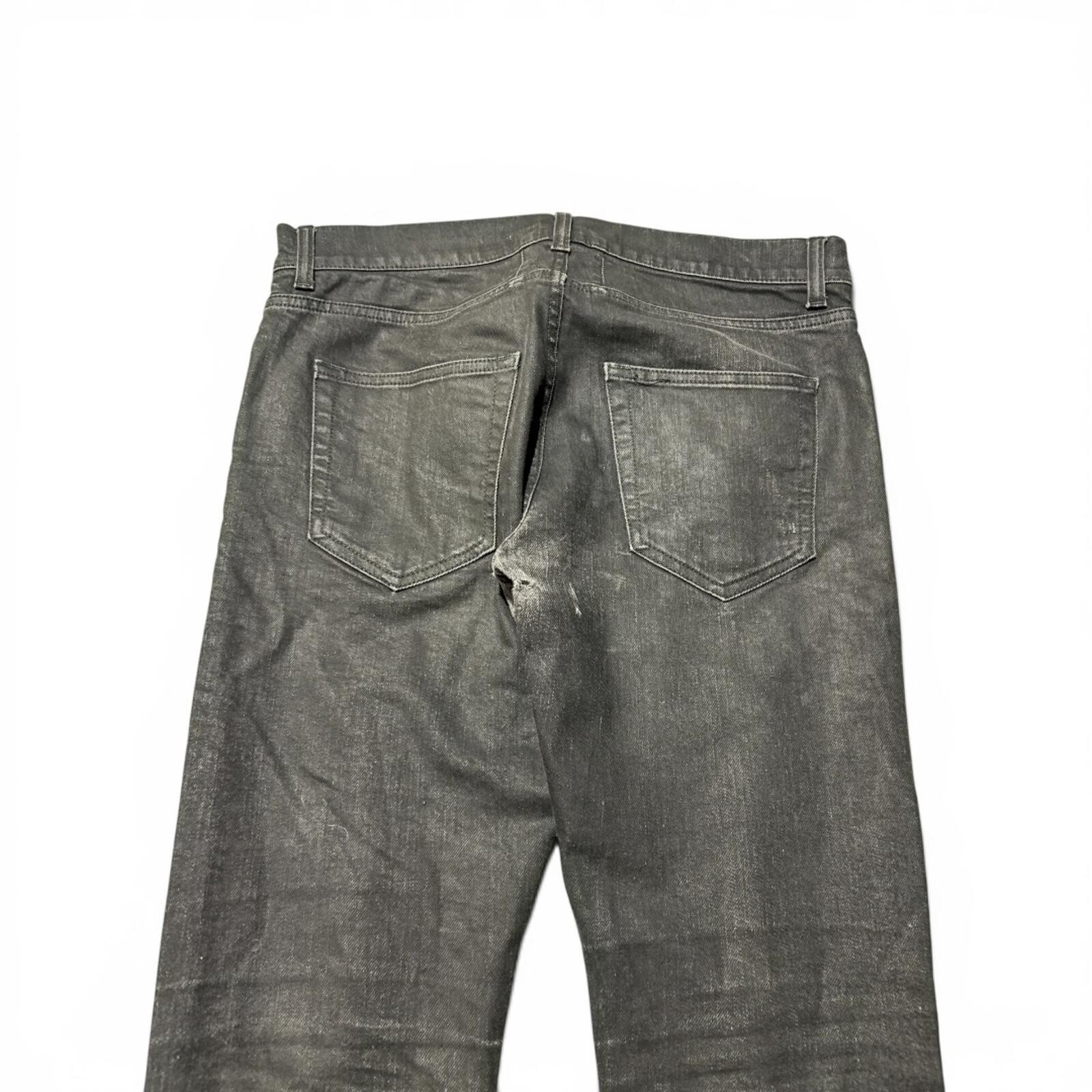 Saint Laurent Paris Black D01 Coated Denim Jeans