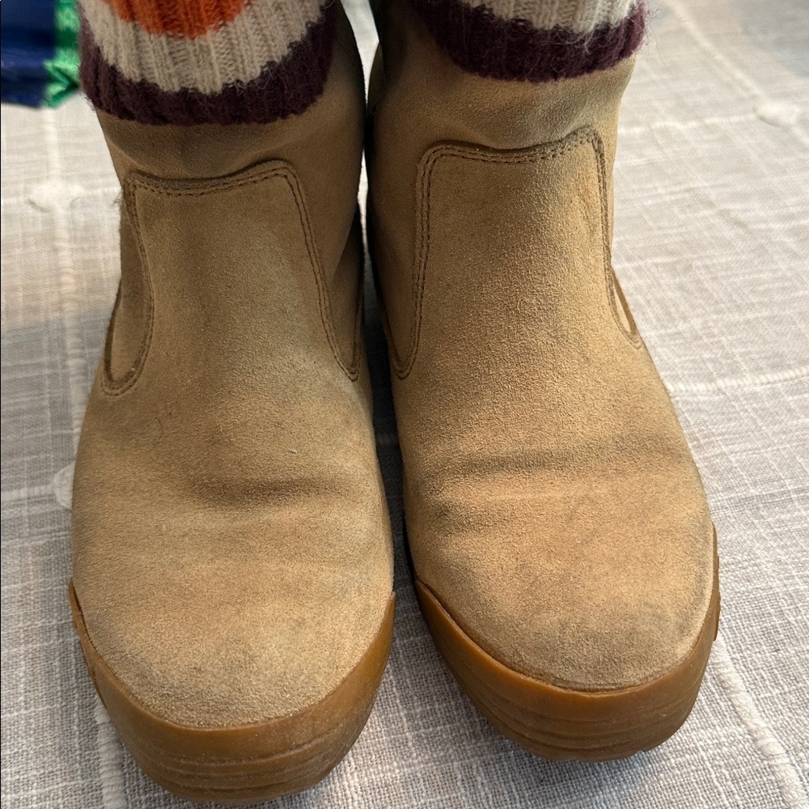 Coach vintage Beige Low (1-1.9 in) Heel Height Boots – size 6