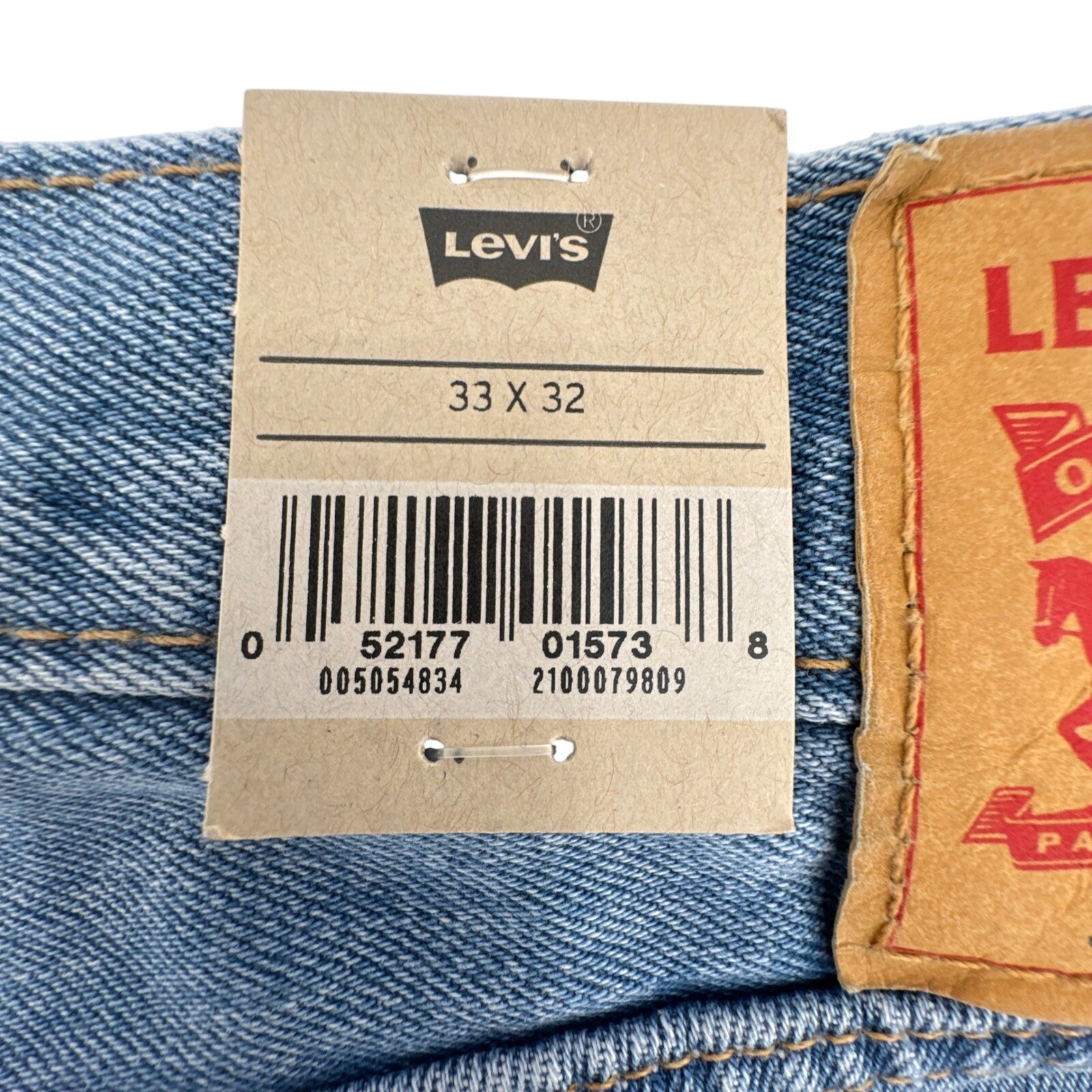 Levis 505 Jeans Mens 33×32 Medium Blue Regular Straight Leg Denim NWT