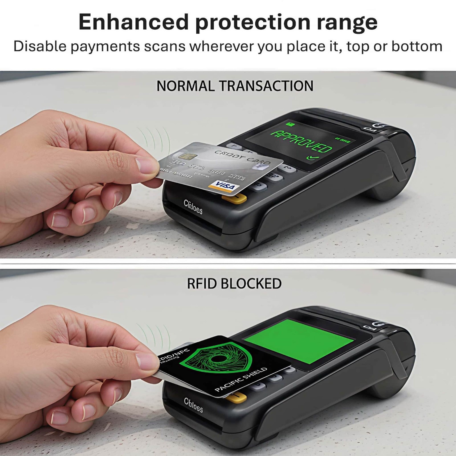 RFID Blocking Card (2 Pack) Identity Protection Wallet Credit Cards Debit ID NFC
