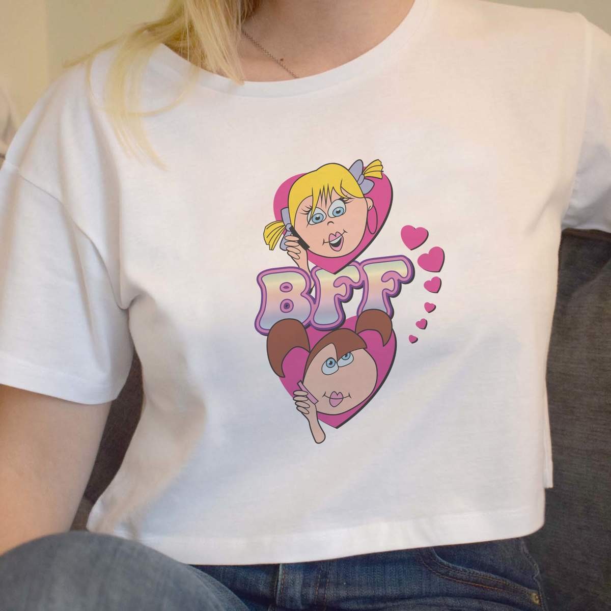 ‘Best Friends Forever’ Women’s Cotton Crop Tops (CO058605)