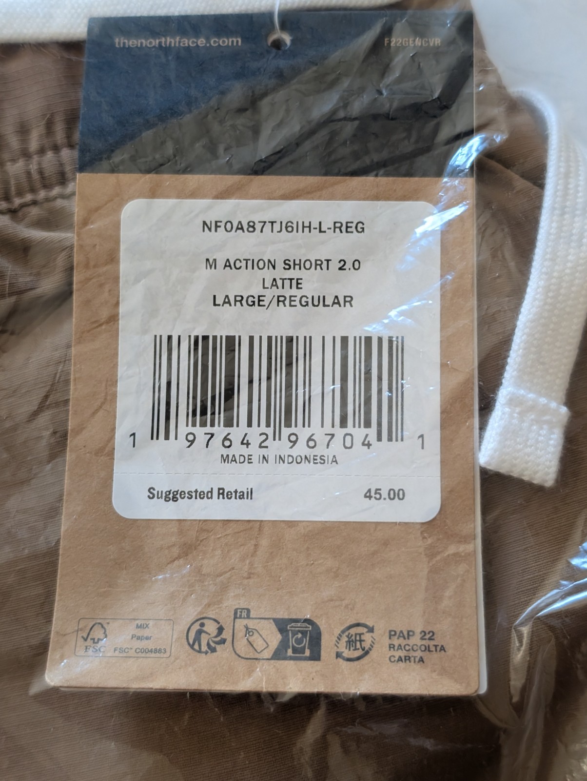 🔥GREAT BUY!🔥 The North Face Action 2.0 Shorts Men’s Latte Brown M L XL XXL