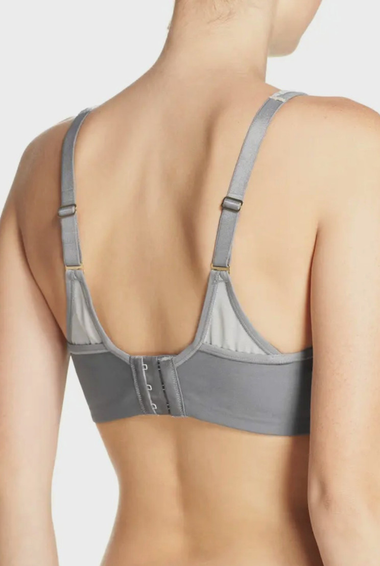 Natori 30G Zen Sports Bra Convertible Underwire Padded 752147 Gray