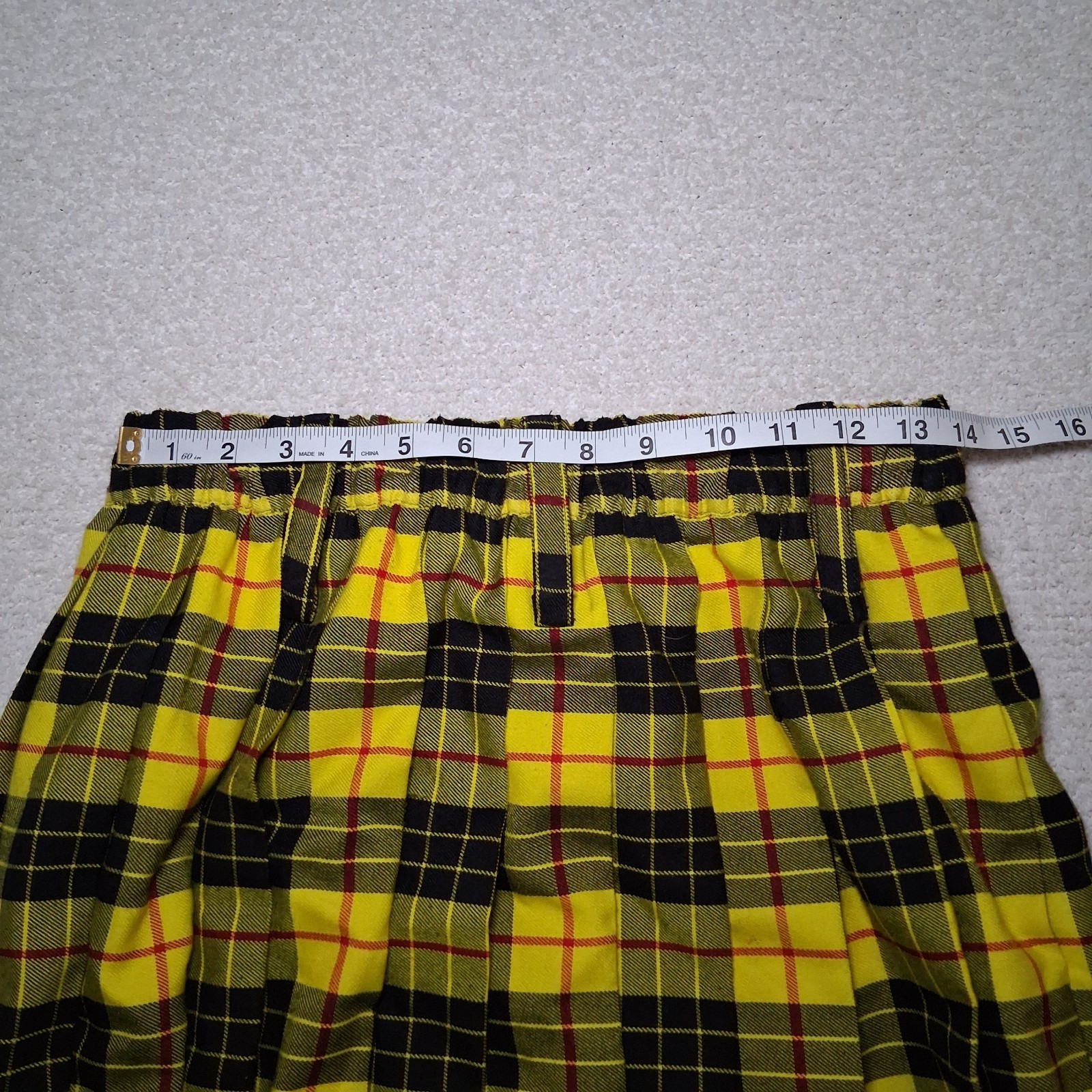 Sport Kilt Women’s Yellow Plaid Tartan Sz M Heritage Punk Twee Alternative Rock