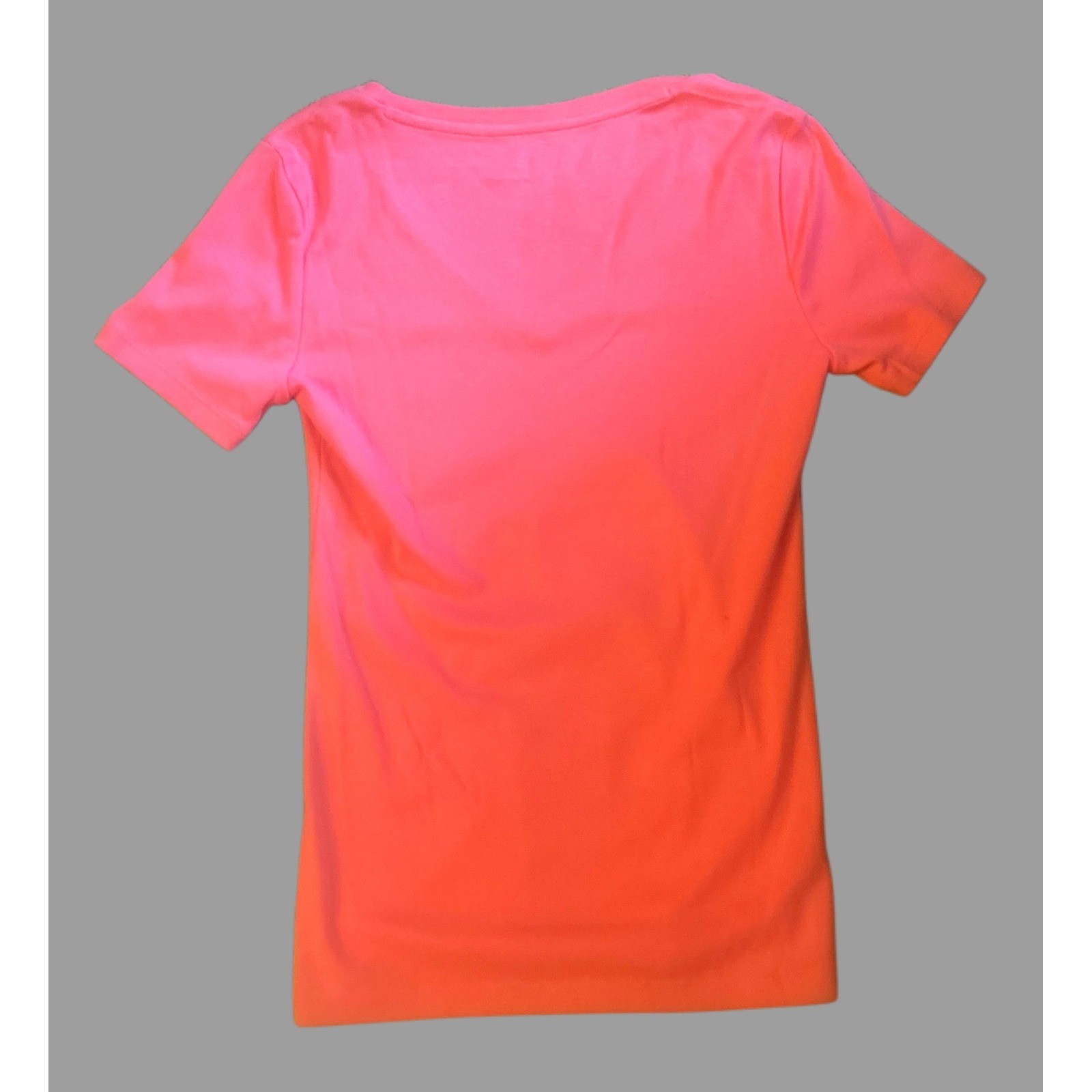 Tommy Hilfiger V-Neck T-Shirt Tee Womens S Pink New Short Sleeve Logo Casual