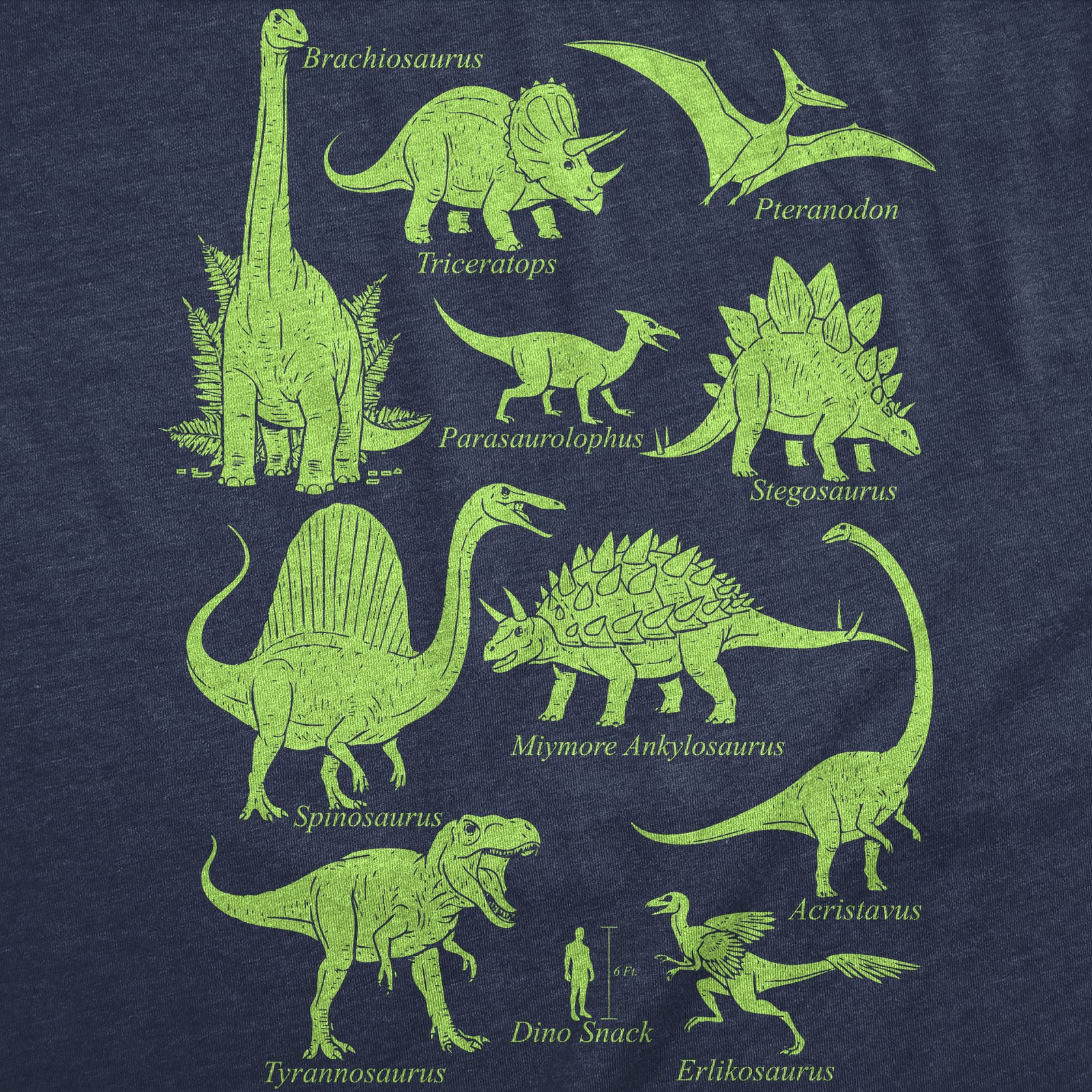 Mens Funny T Shirts Dinosaurs And Human Dino Snack Sarcastic Graphic Novelty Tee