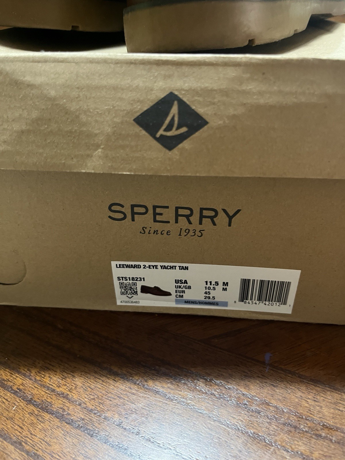 Sperry Top-Sider Leeward 2-Eye Men’s Boat Shoe, 11.5