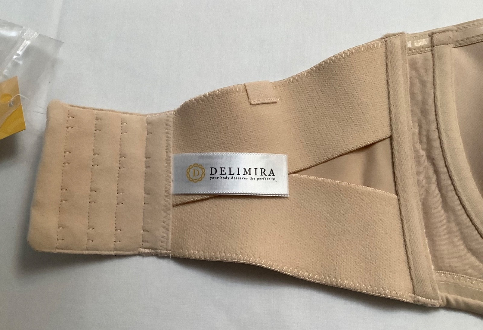 Delimira Convertible Strapless Underwire Bra Style # W592S,Beige, 34G, NWOT