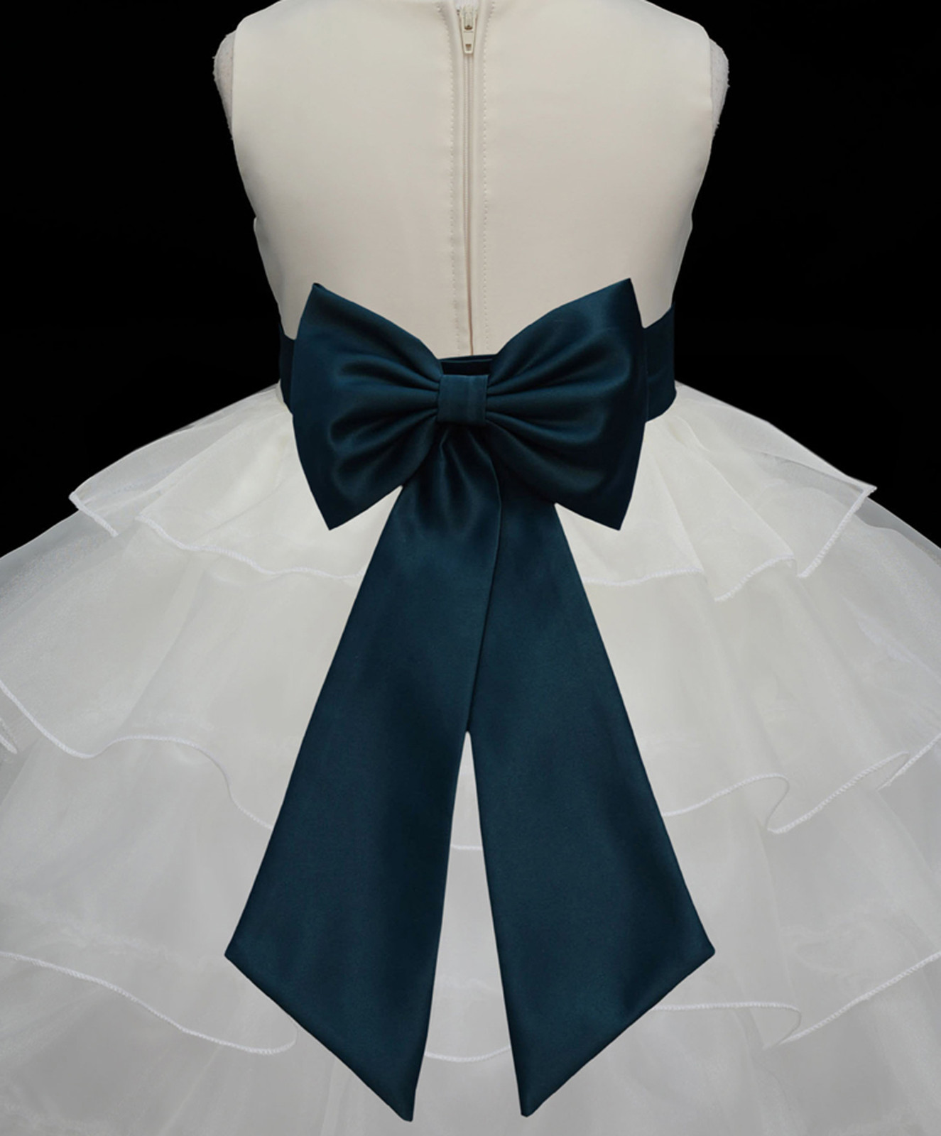 NEW TIE BOW SASH FOR WEDDING PAGEANT FLOWER GIRL DRESS SZ S M L 2 4 6 8 10 12 14