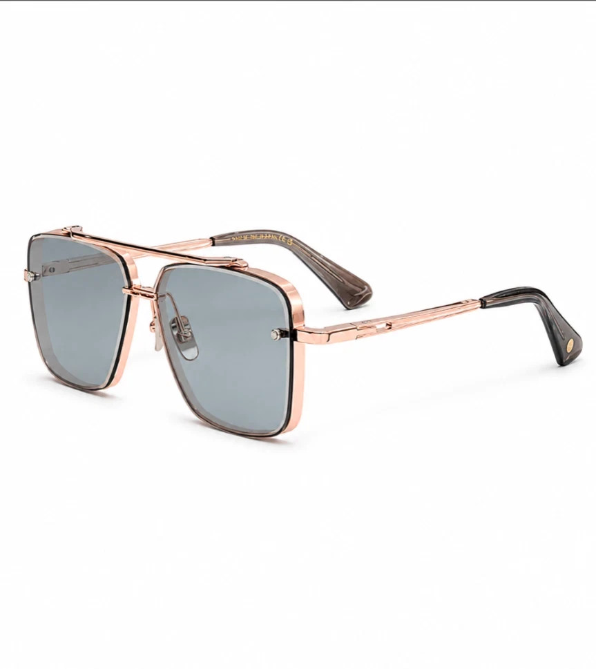 DITA MACH-SIX DTS121 Sunglasses Gold/Light Gray 62-12-130mm With Case New