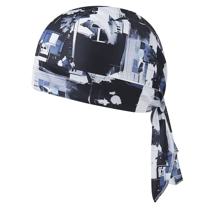 Camouflage Motorcycle Wrap Biker Du Do Black Doo Rag Head Skull Cap Durag