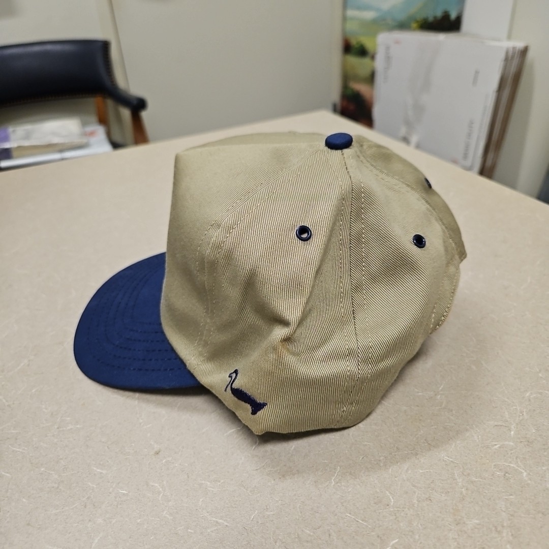 Duxbak Vintage 90’s canvas embroidered logo snapback hat cap 2tone Blue Beige…