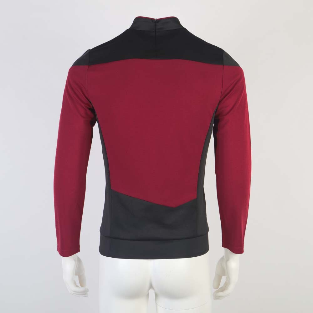 For The Next Generation Picard Red Uniforms TNG Riker Data Gold Blue Top Costume