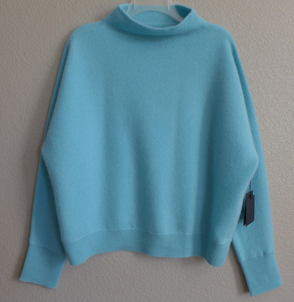 TAHARI Funnel Neck 100% 2-PLY Cashmere Sweater SOFT LUXE 5 Colors