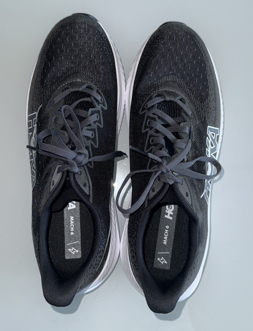 Hoka One One Men’s Mach 6 1147790 BWHT Running Shoes Gym Shoes Sneakers 12.5D