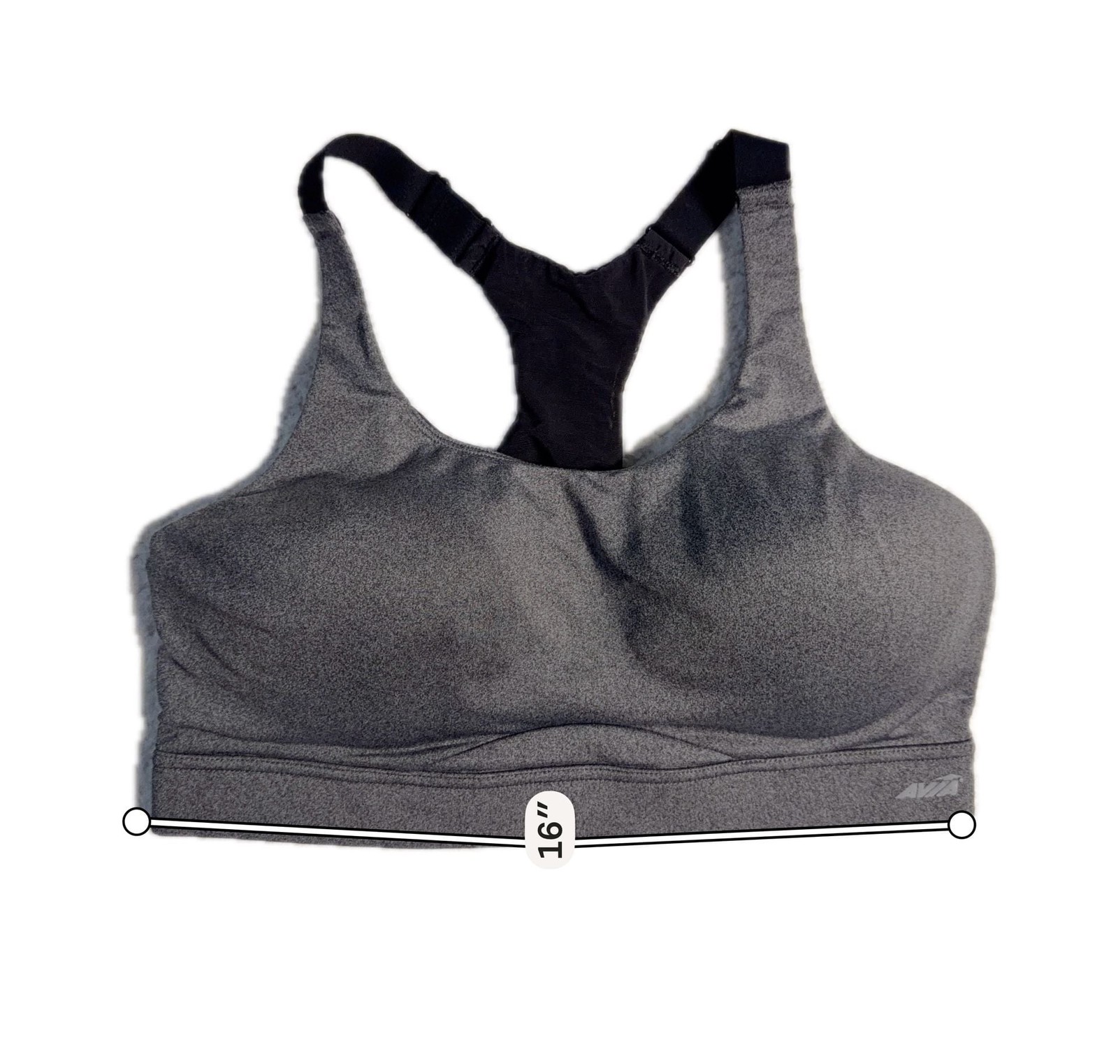 Avia Gray Heather Racerback Sports Bra